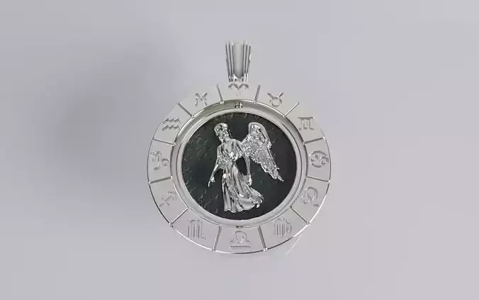 Zodiac Sign Pendants - Double Sided Spinning Center - Virgo
