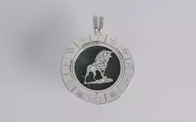 Zodiac Sign Pendants - Double Sided Spinning Center - Leo