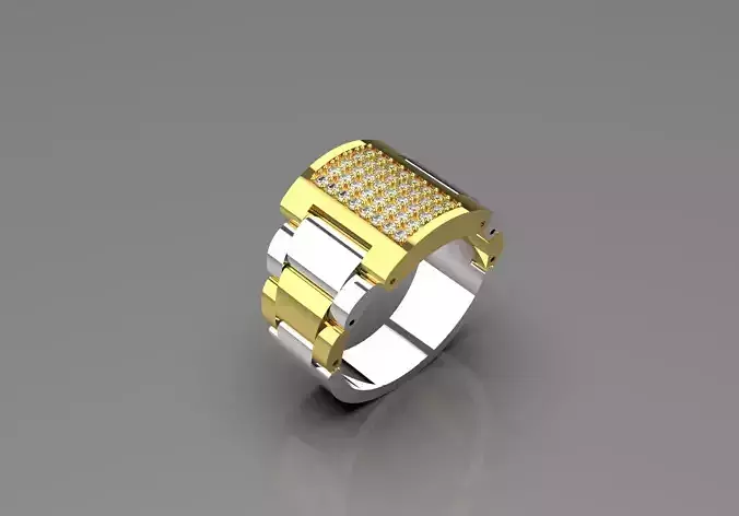  Luxury man Rolex design diamond ring modelror0033