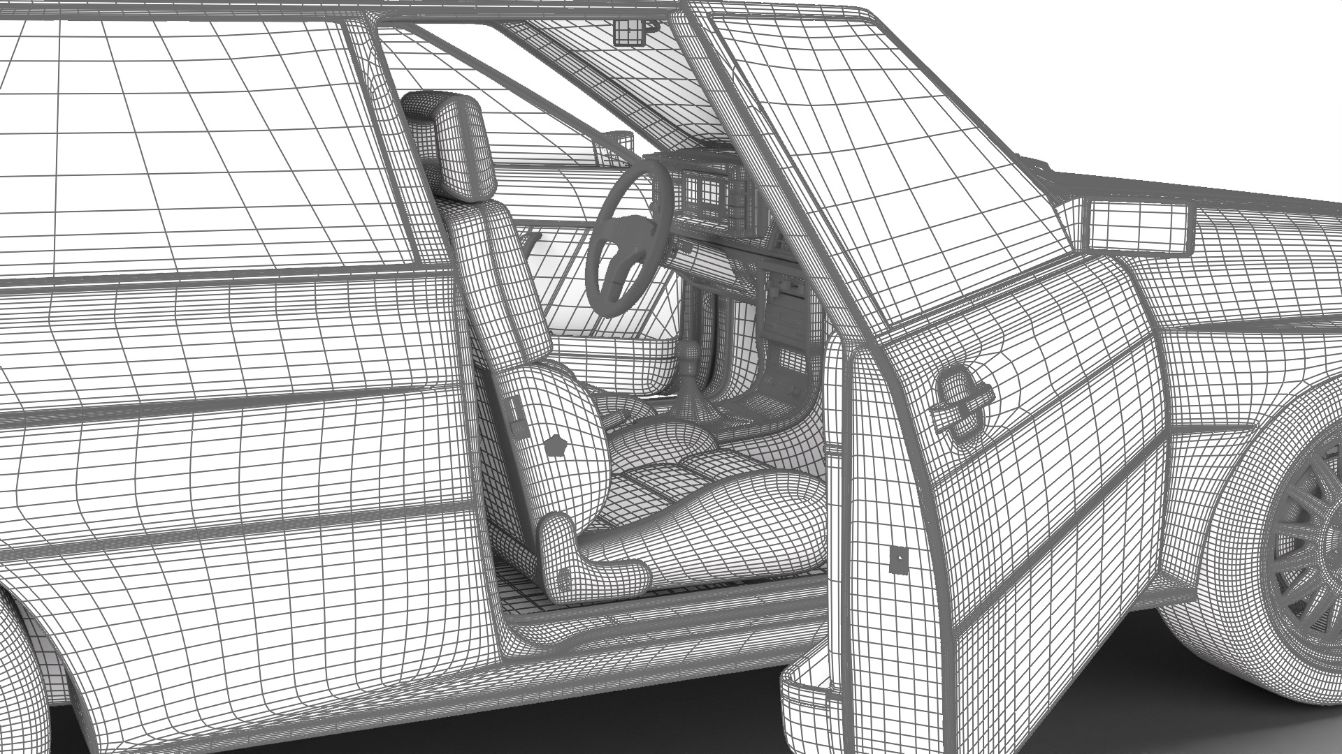 Audi Quattro UR 20v 1980 HQ 3d model 3D model_35