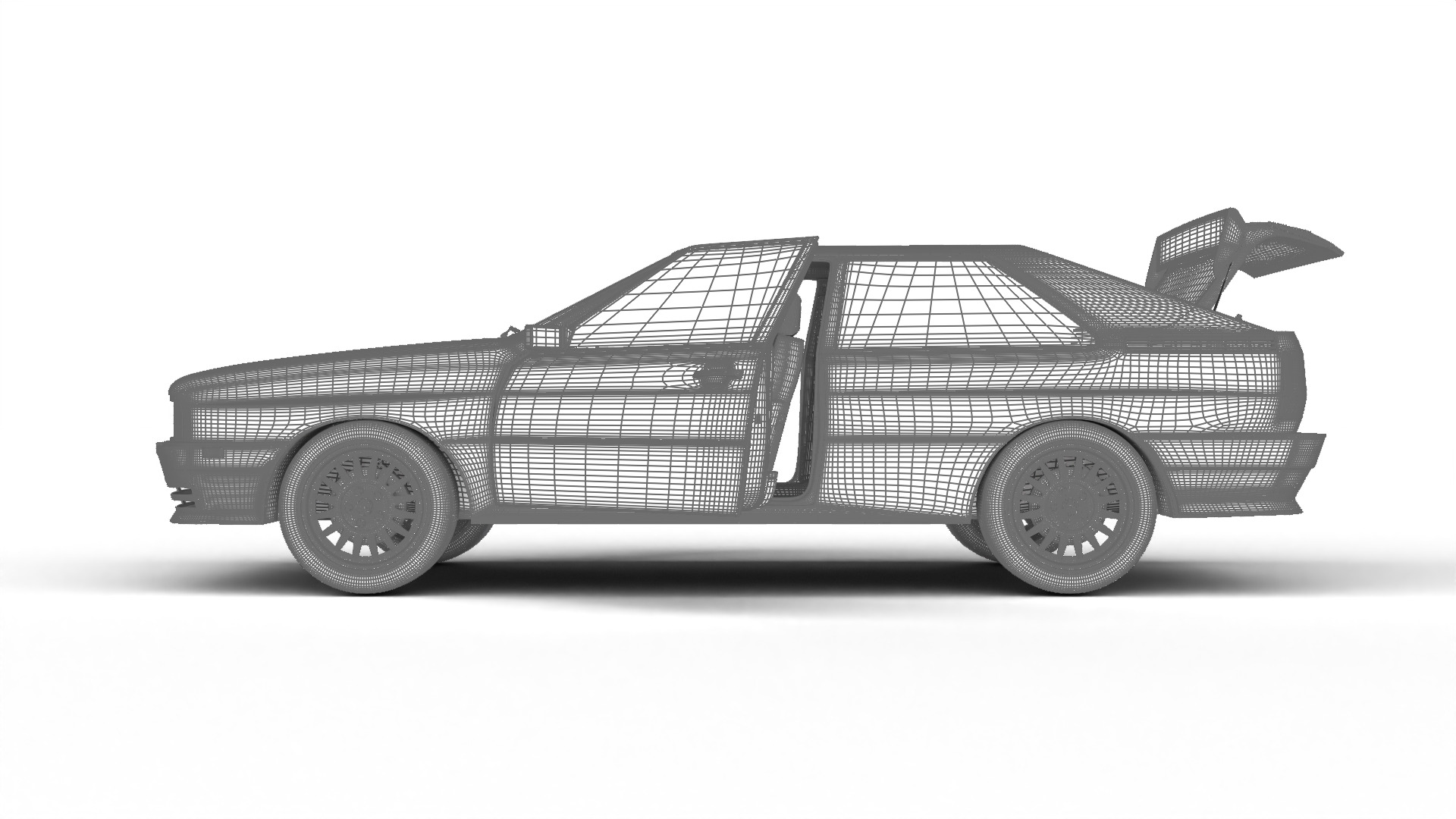 Audi Quattro UR 20v 1980 HQ 3d model 3D model_25