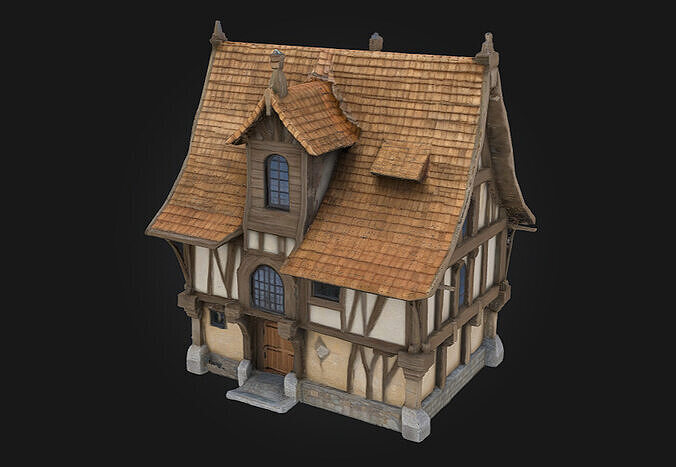 Medieval Cottage Model Timeless Charm of Rustic Living 3D model 5
