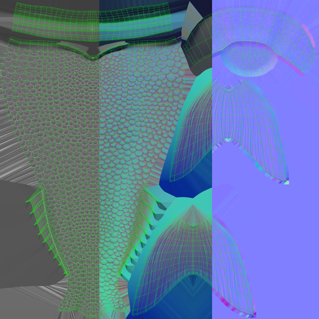 Mermaid tale Animated Low-poly 3D model_12