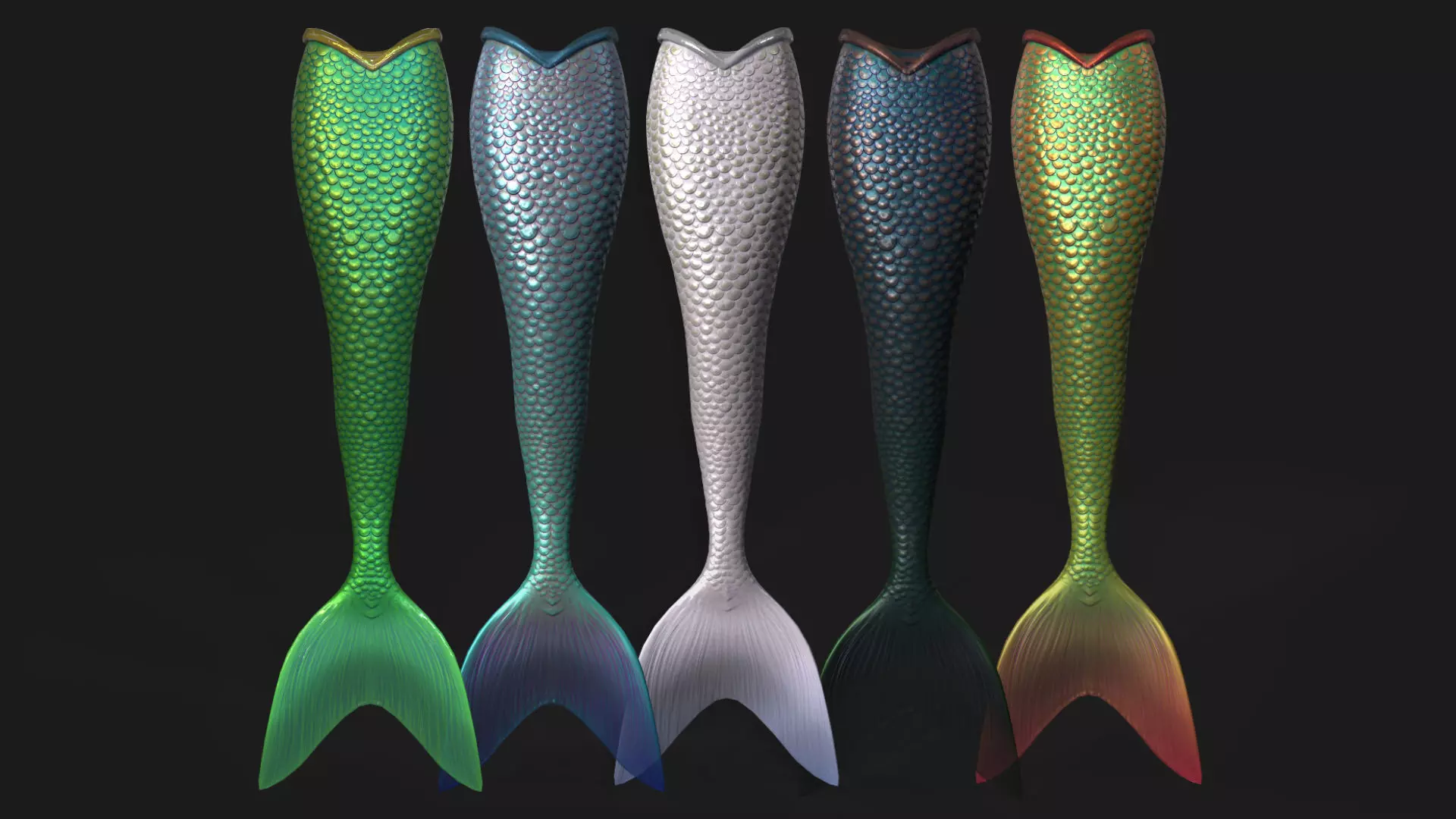 Mermaid tale Animated Low-poly 3D model_0