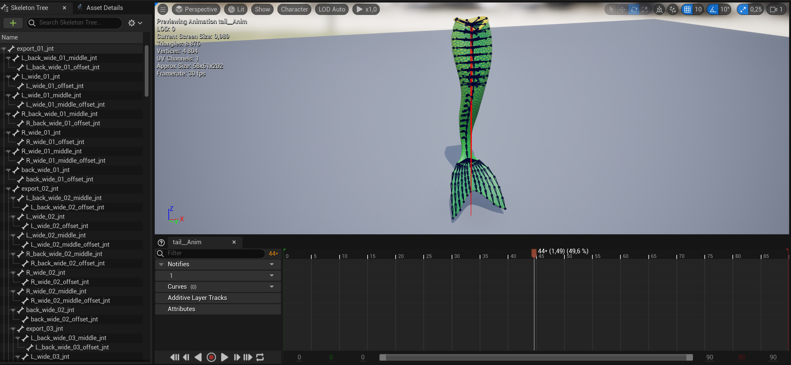 Mermaid tale Animated Low-poly 3D model_10