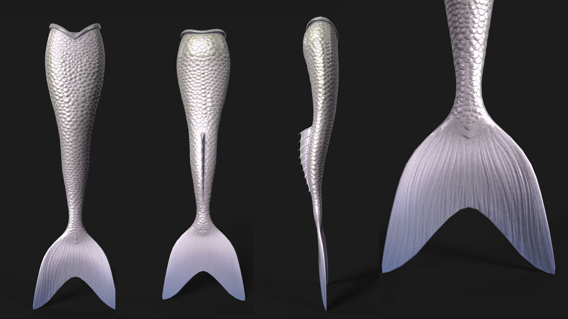 Mermaid tale Animated Low-poly 3D model_5