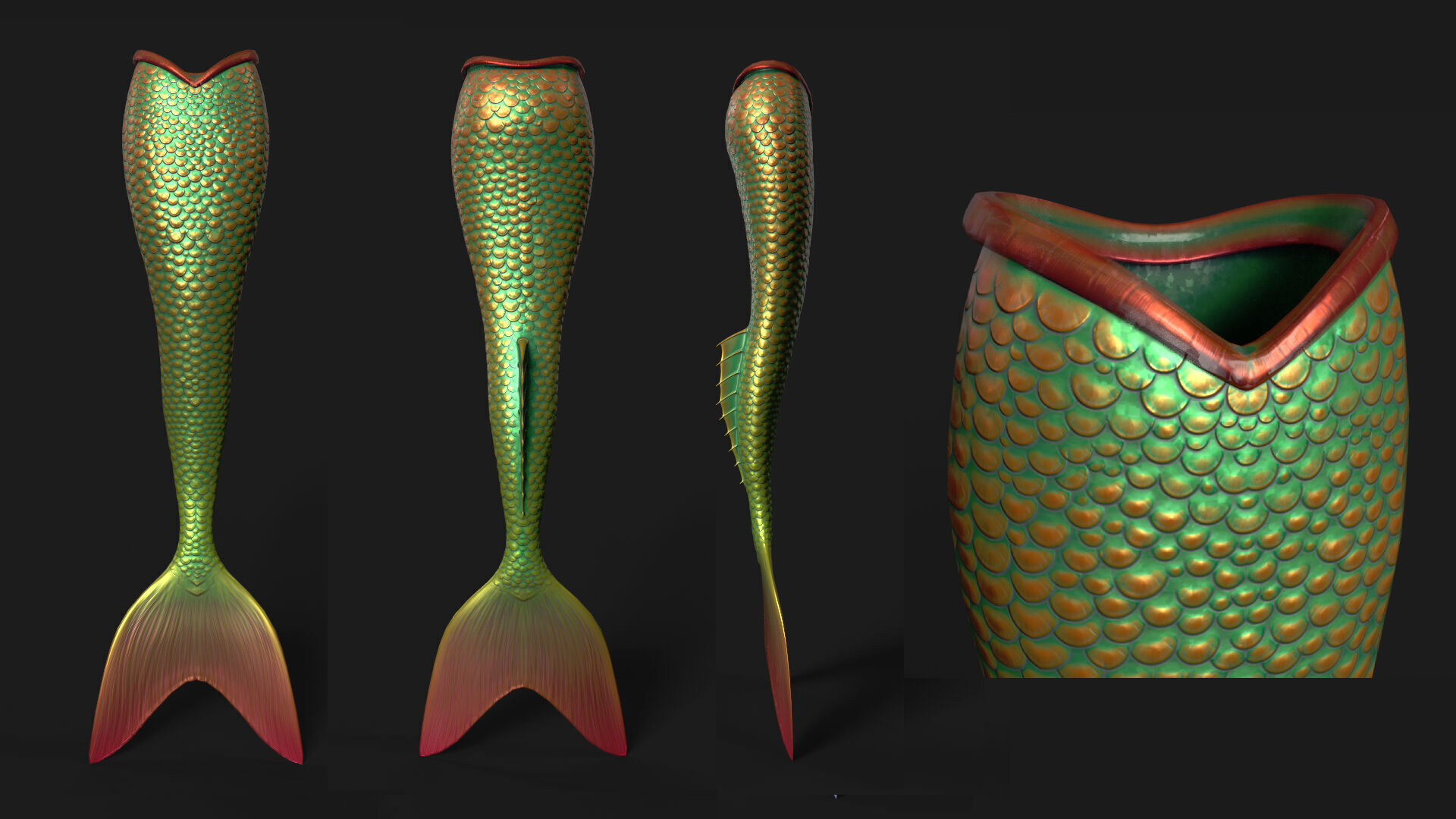 Mermaid tale Animated Low-poly 3D model_7