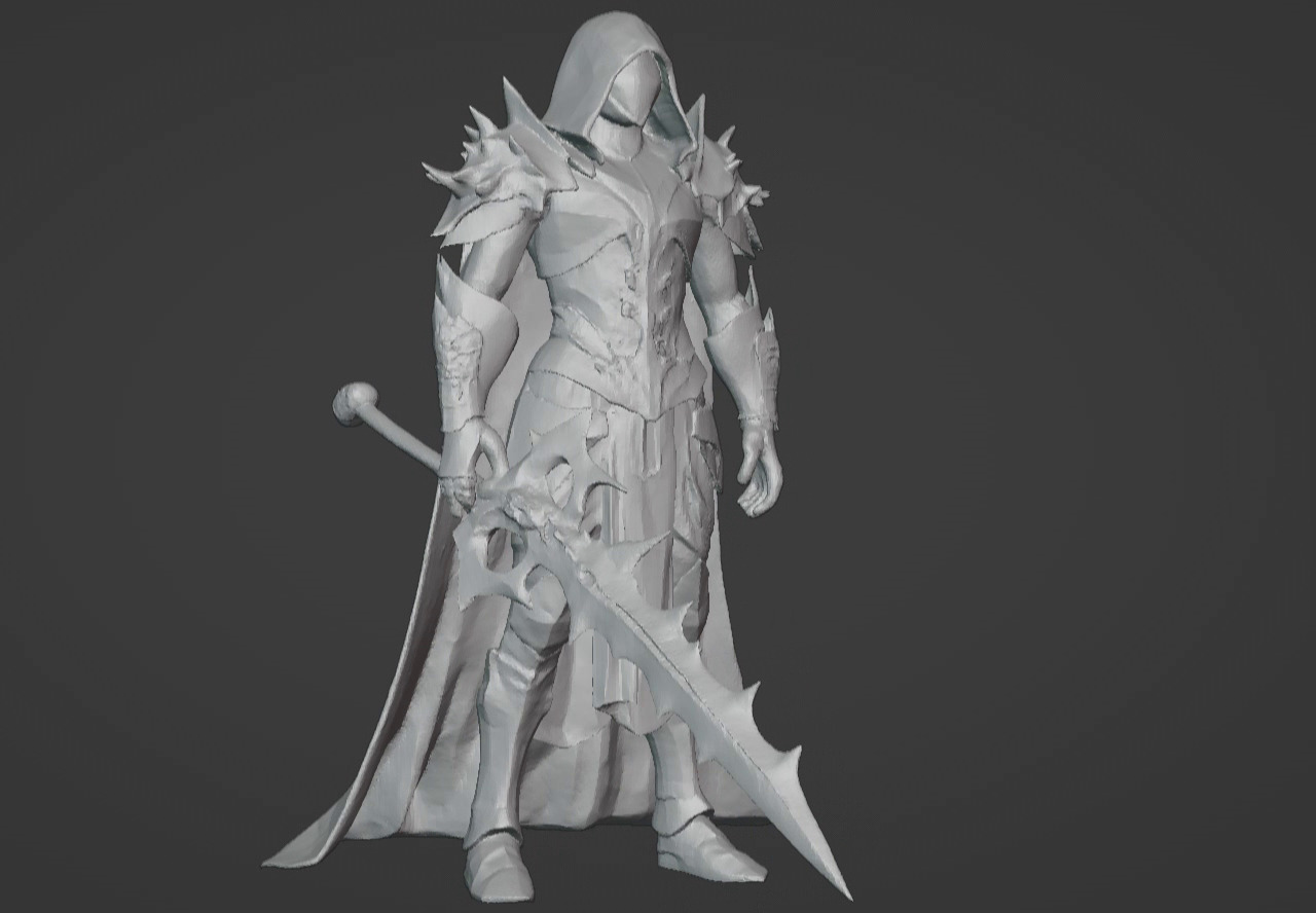 The Beast Slayer Knight - 3D Printable Fantasy Warrior STL Model 3D print model_8