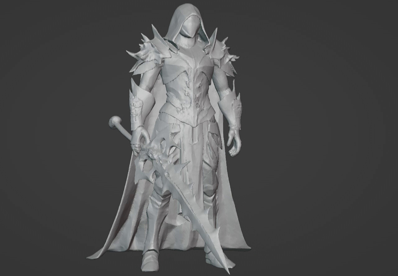 The Beast Slayer Knight - 3D Printable Fantasy Warrior STL Model 3D print model_7