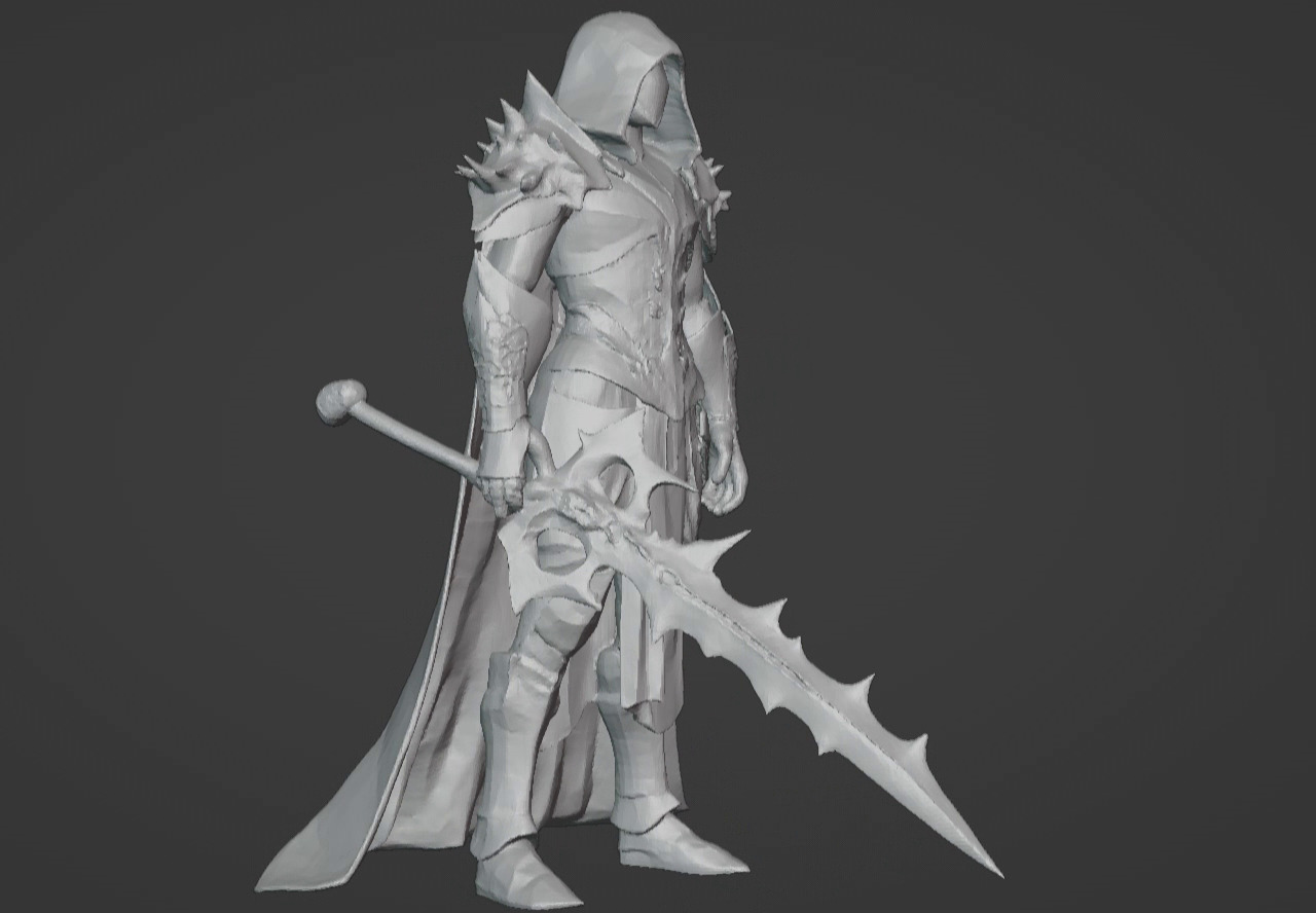The Beast Slayer Knight - 3D Printable Fantasy Warrior STL Model 3D print model_11