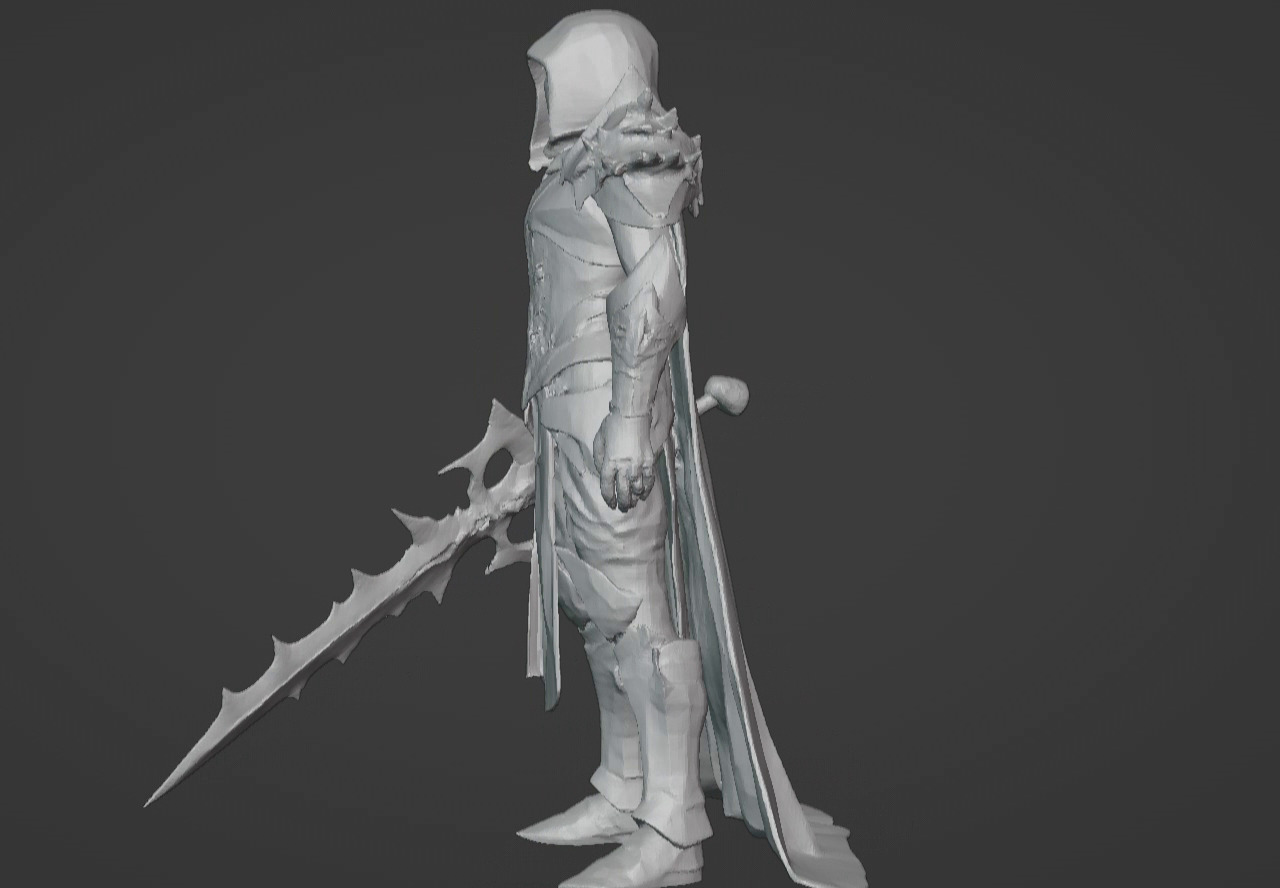 The Beast Slayer Knight - 3D Printable Fantasy Warrior STL Model 3D print model_37