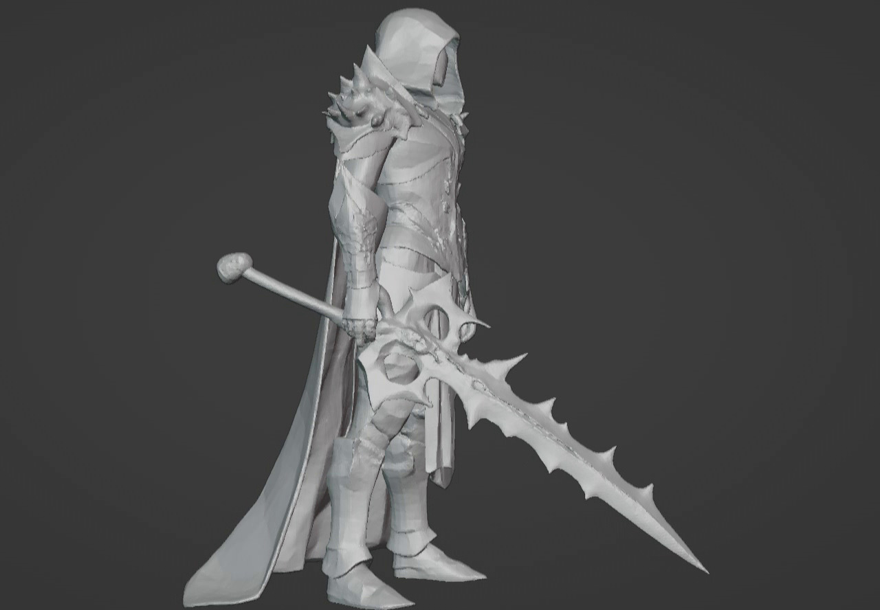 The Beast Slayer Knight - 3D Printable Fantasy Warrior STL Model 3D print model_12