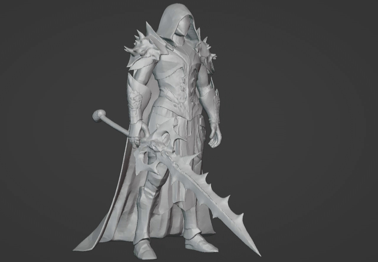 The Beast Slayer Knight - 3D Printable Fantasy Warrior STL Model 3D print model_9