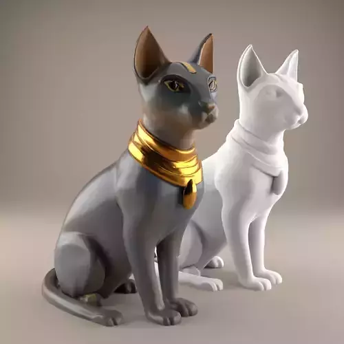Egyptian Bastet Cat Statue STL Ancient Egypt Gift 3D print model