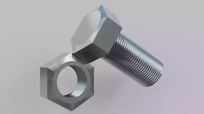 Realistic Metal Screw 3D Model Low Poly PBR Game Ready