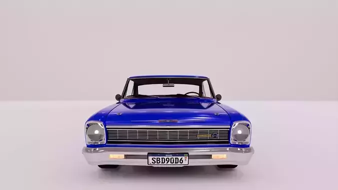 Car Chevrolet Nova 1966 HQ 3D model