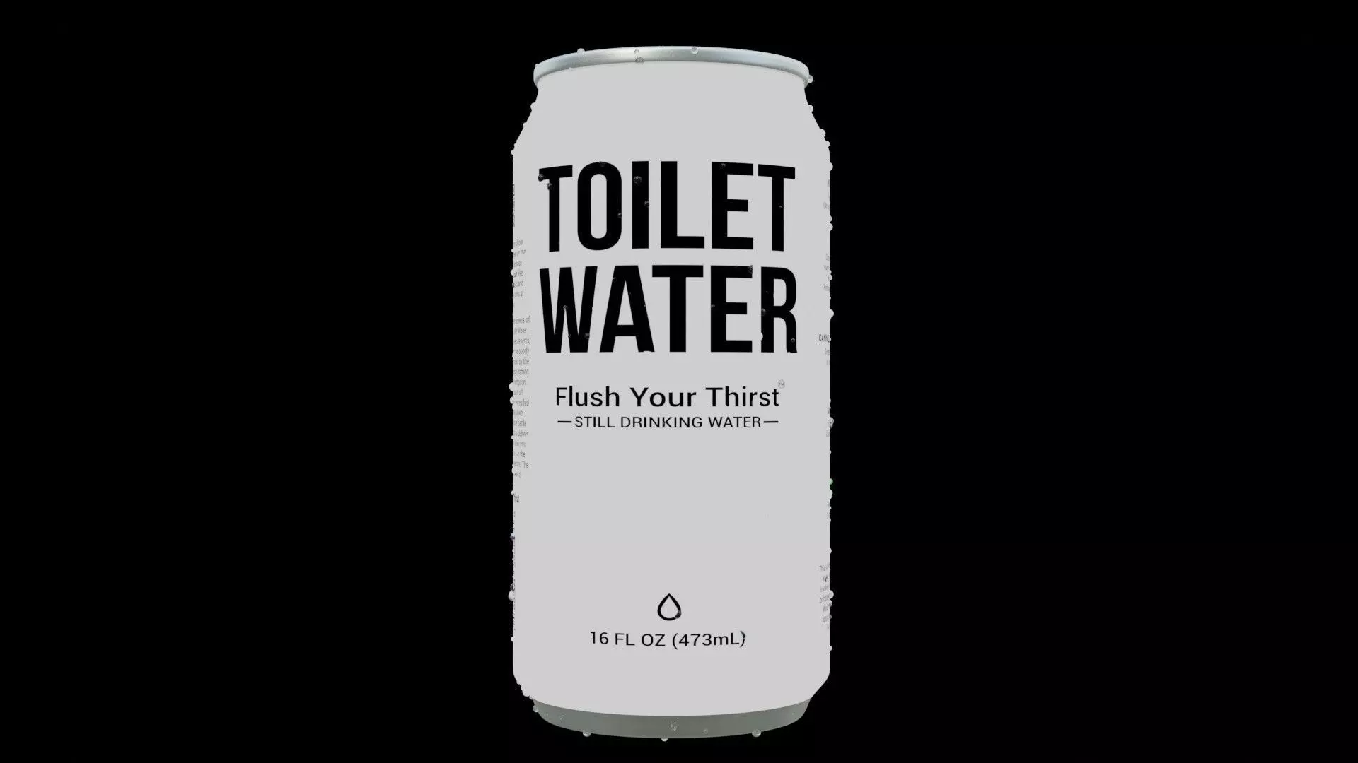 Aluminum Beverage Can 3D Model with Water Drops Game Ready 3D model_0