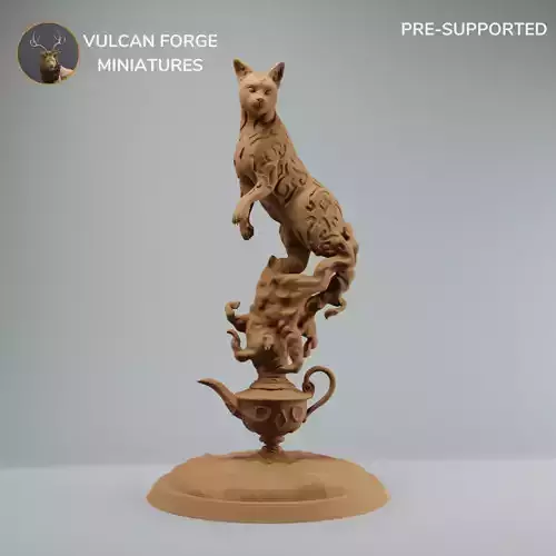 Genie cat spirit from lamp pre supported