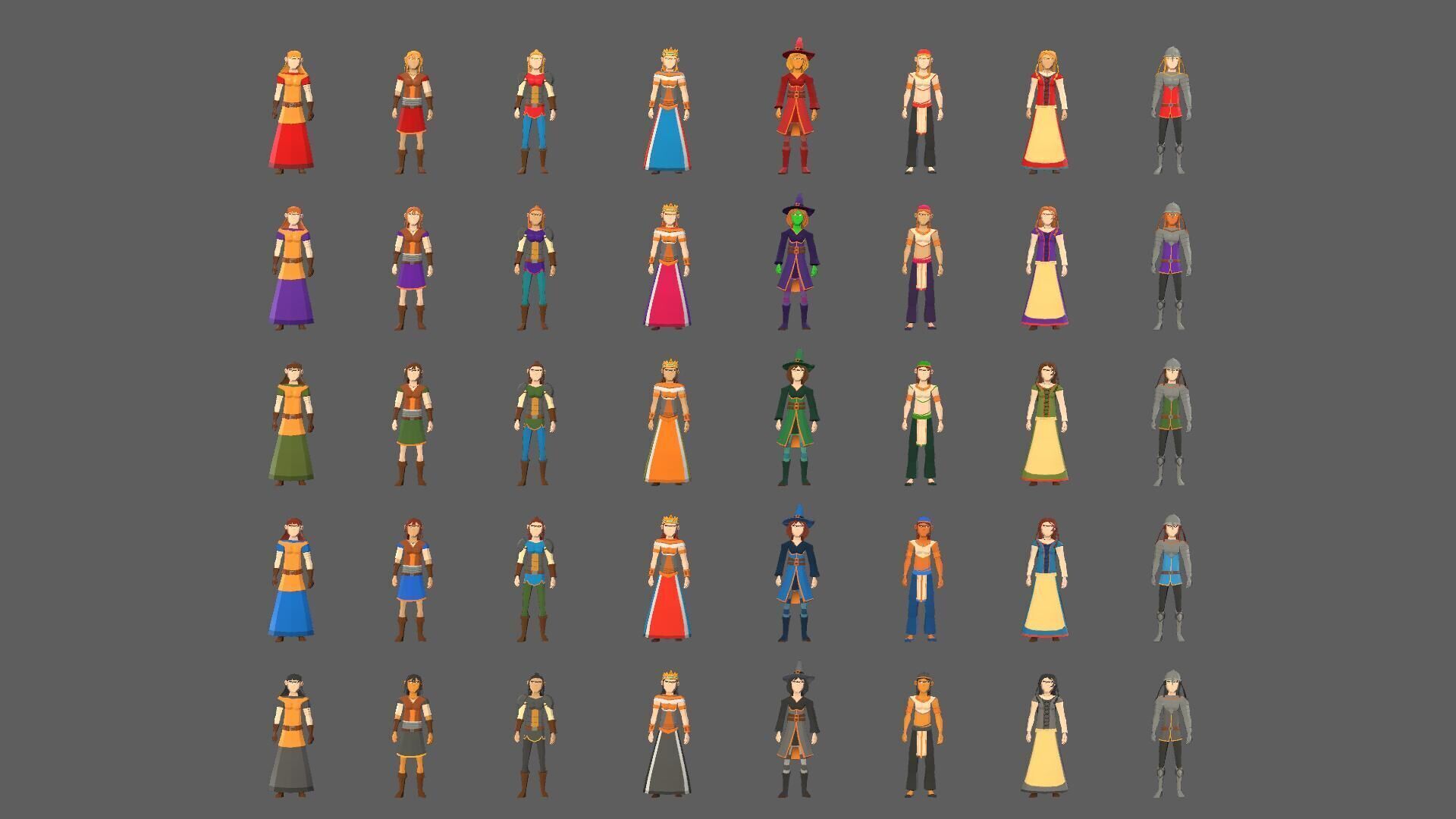 POLYGRUNT - Low Poly Fantasy Characters 3D Art Low-poly 3D model_5