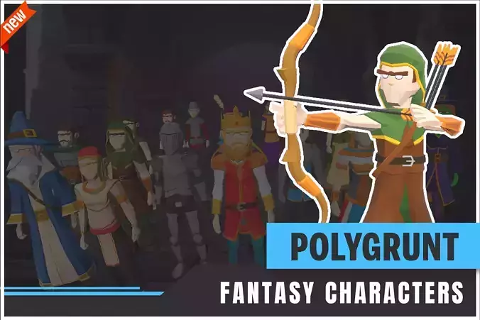 POLYGRUNT - Low Poly Fantasy Characters 3D Art