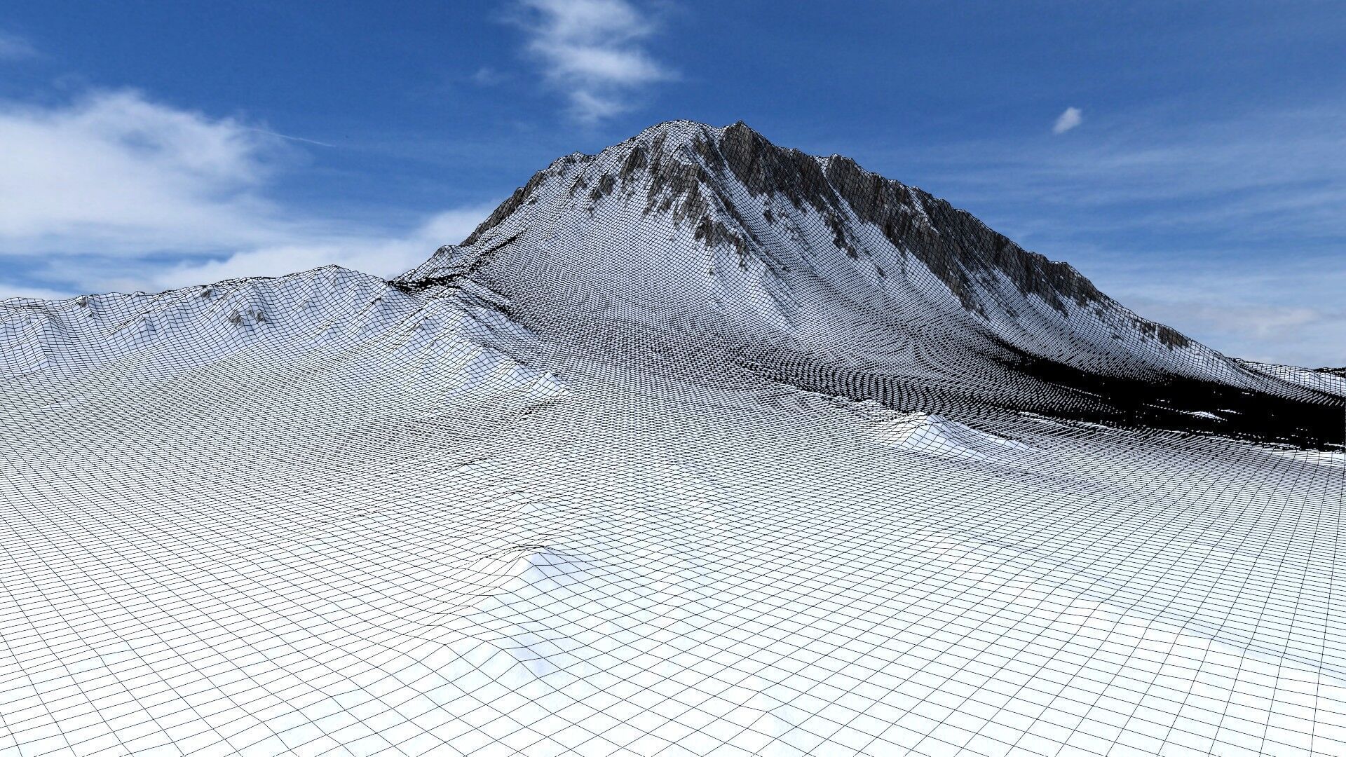 Snow Mountain 01 Low-poly 3D model_10