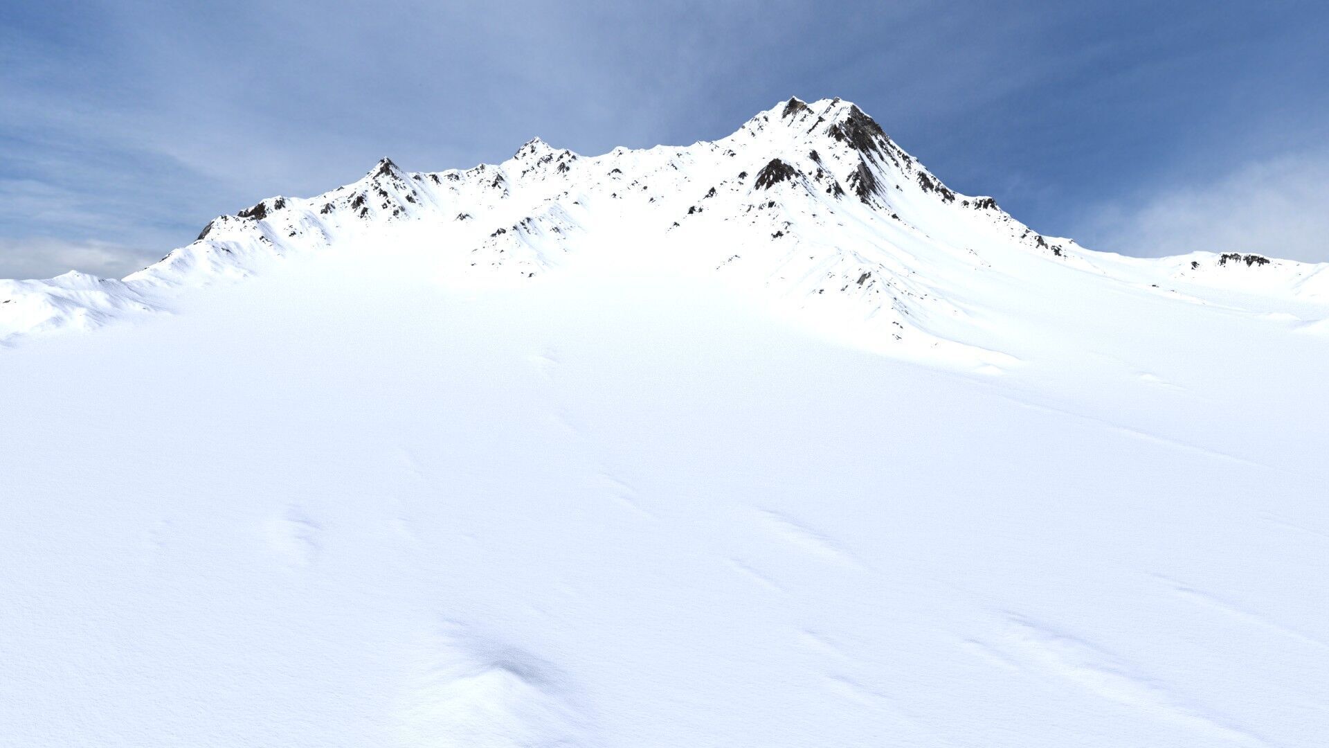 Snow Mountain 01 Low-poly 3D model_8