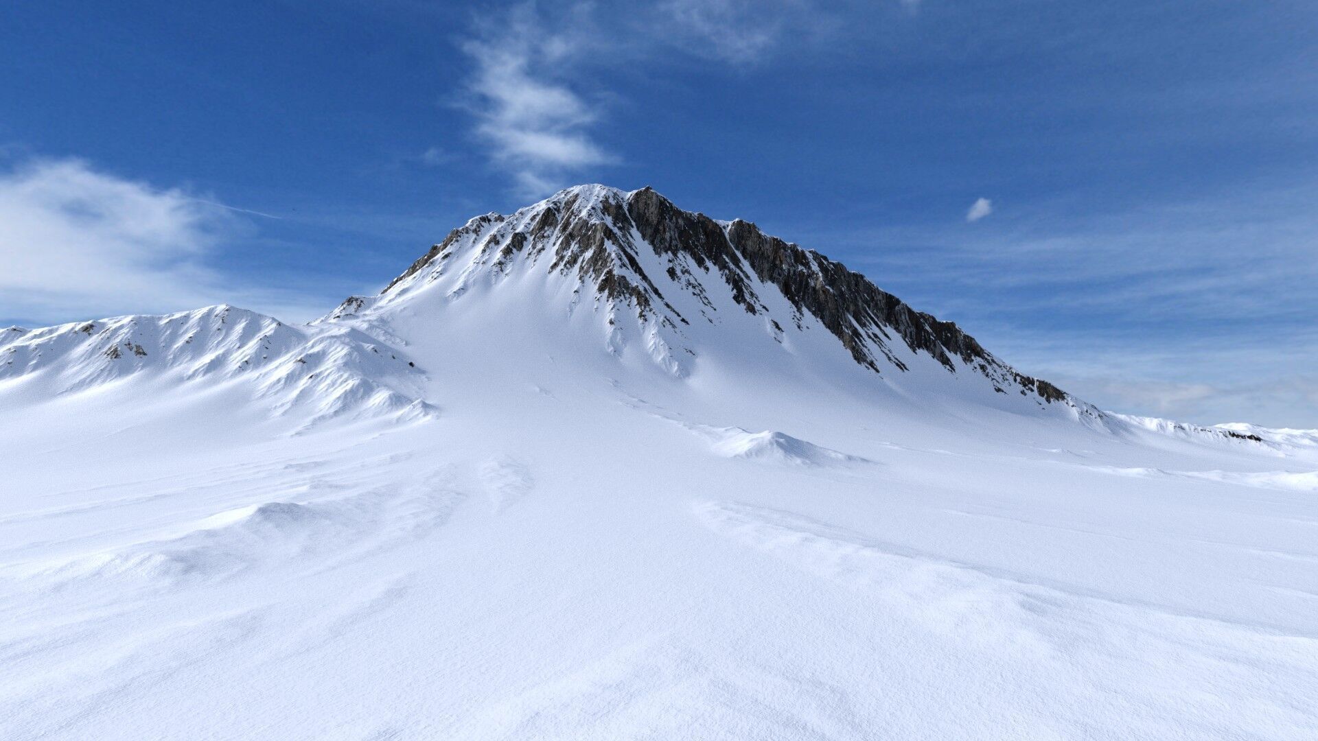 Snow Mountain 01 Low-poly 3D model_1