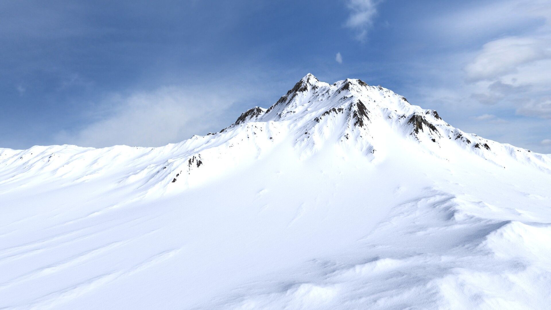 Snow Mountain 01 Low-poly 3D model_6