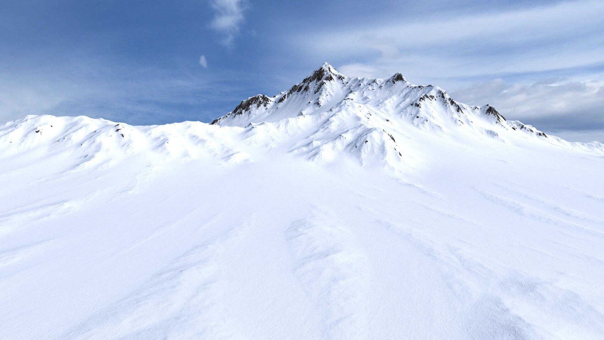 Snow Mountain 01 Low-poly 3D model_5