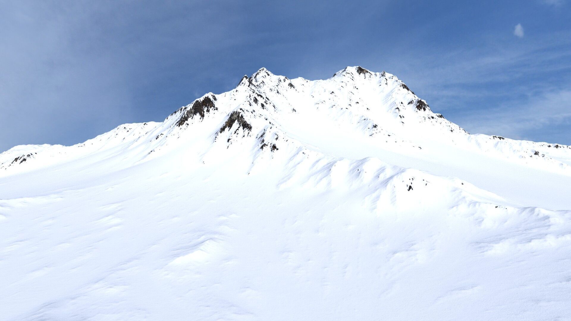 Snow Mountain 01 Low-poly 3D model_7