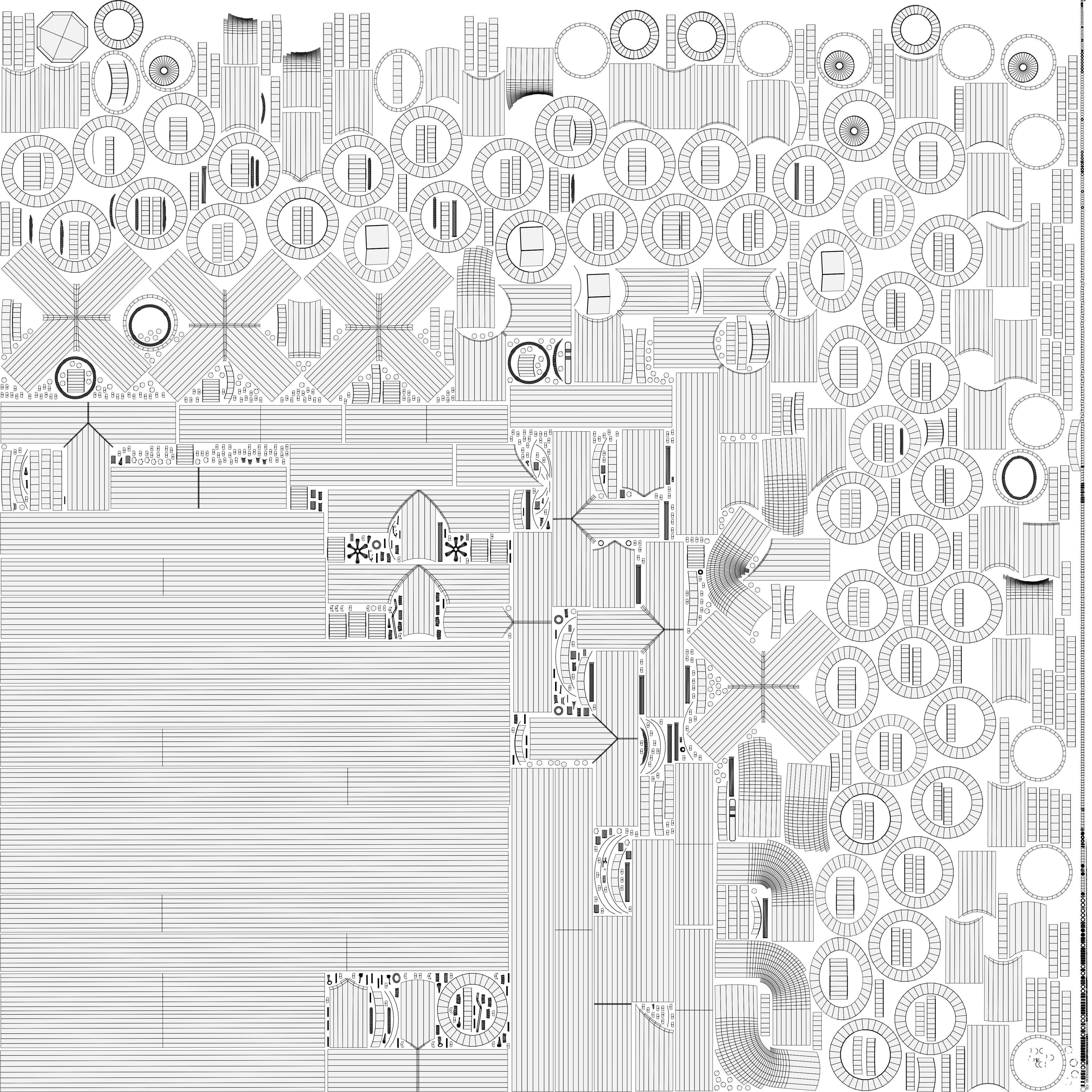 Industrial Pipes Set Low-poly 3D model_8