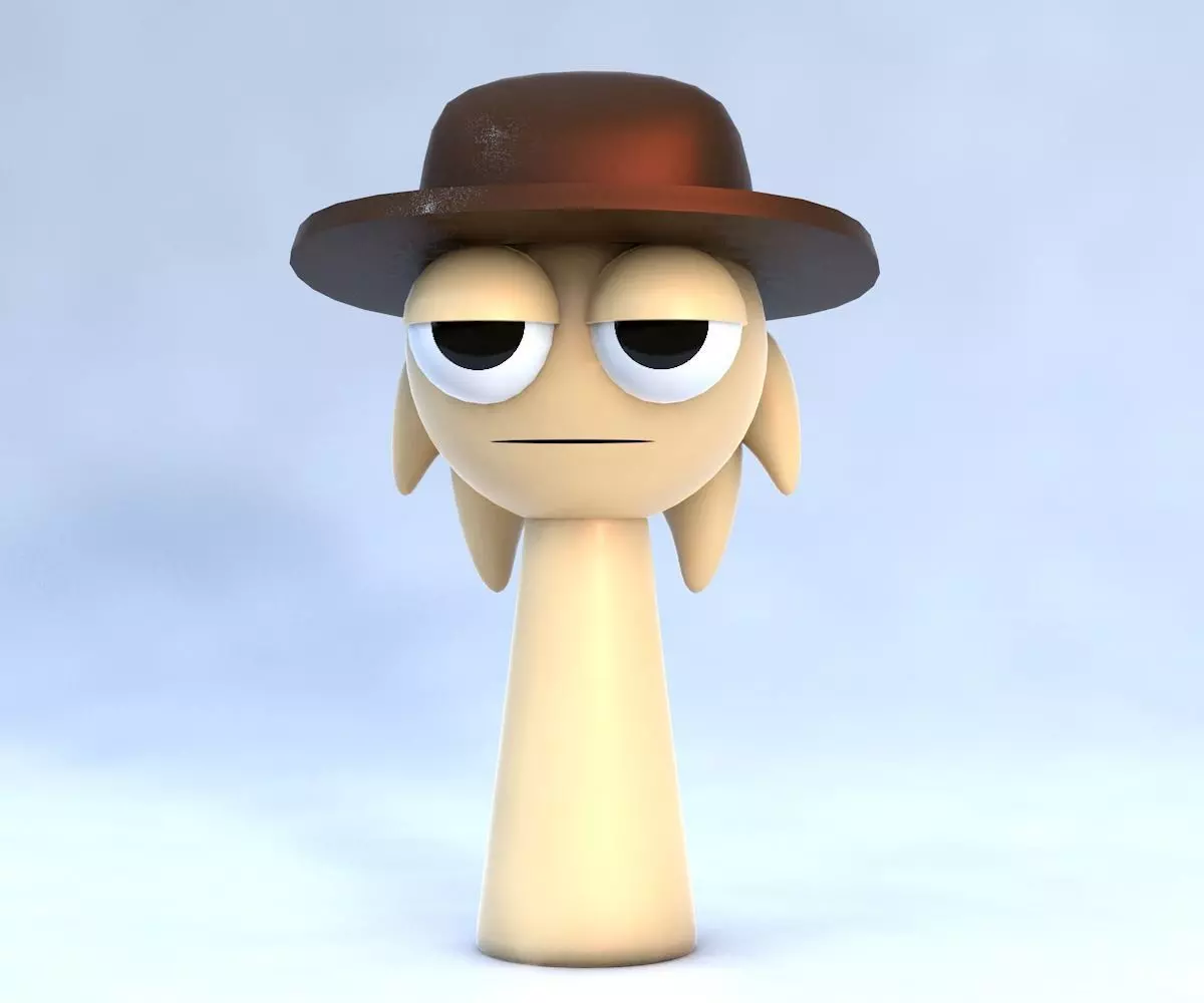 Tunner Sprunki Incredibox 3D Character Model Low-poly 3D model_0
