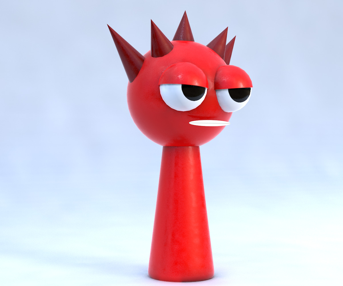  Raddy Sprunki Incredibox 3D Character Model Low-poly 3D model_2