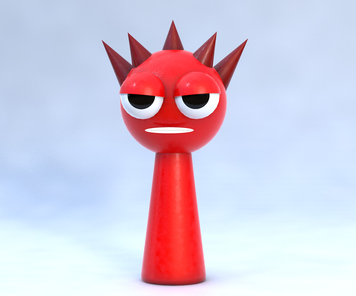  Raddy Sprunki Incredibox 3D Character Model Low-poly 3D model_3