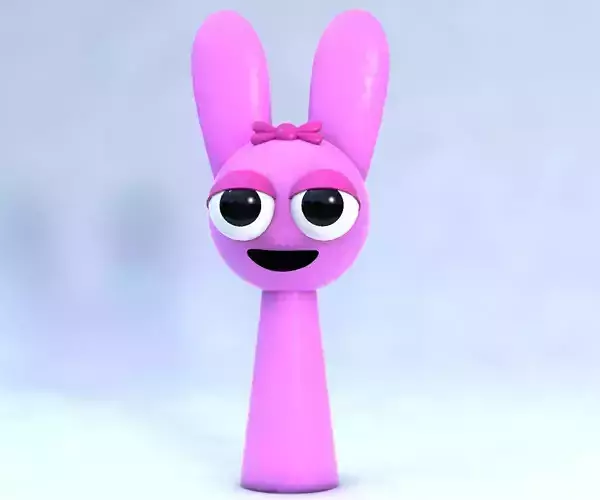 Pinki Sprunki Incredibox 3D Character Model