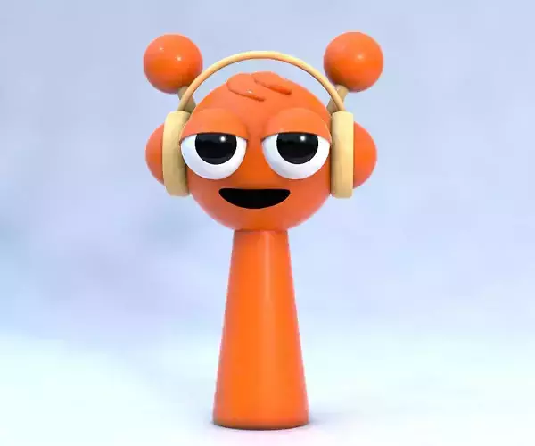 Oren Sprunki Incredibox 3D Character Model Low-poly 3D model