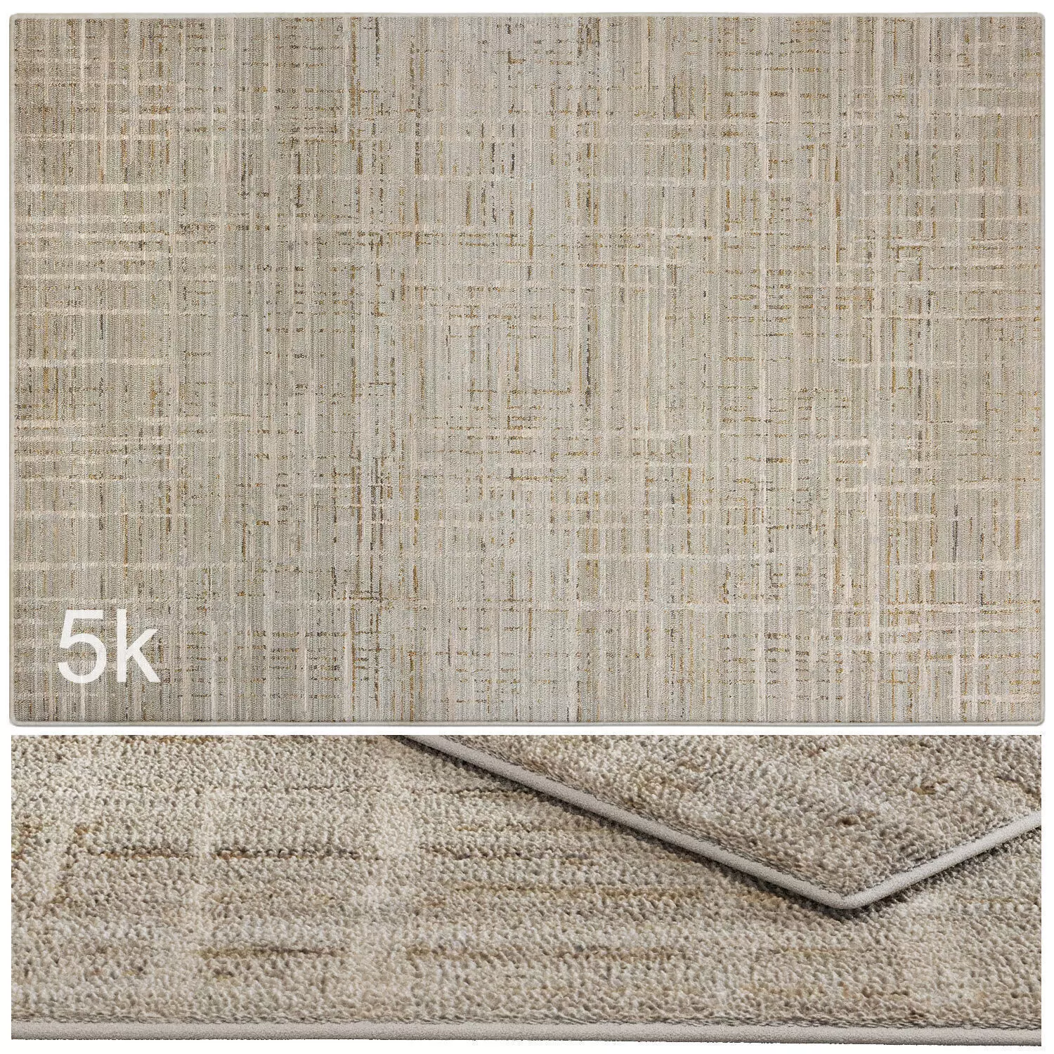 Carpet set 3199 - Wool Rug Polyester Pile - 5k 3D model