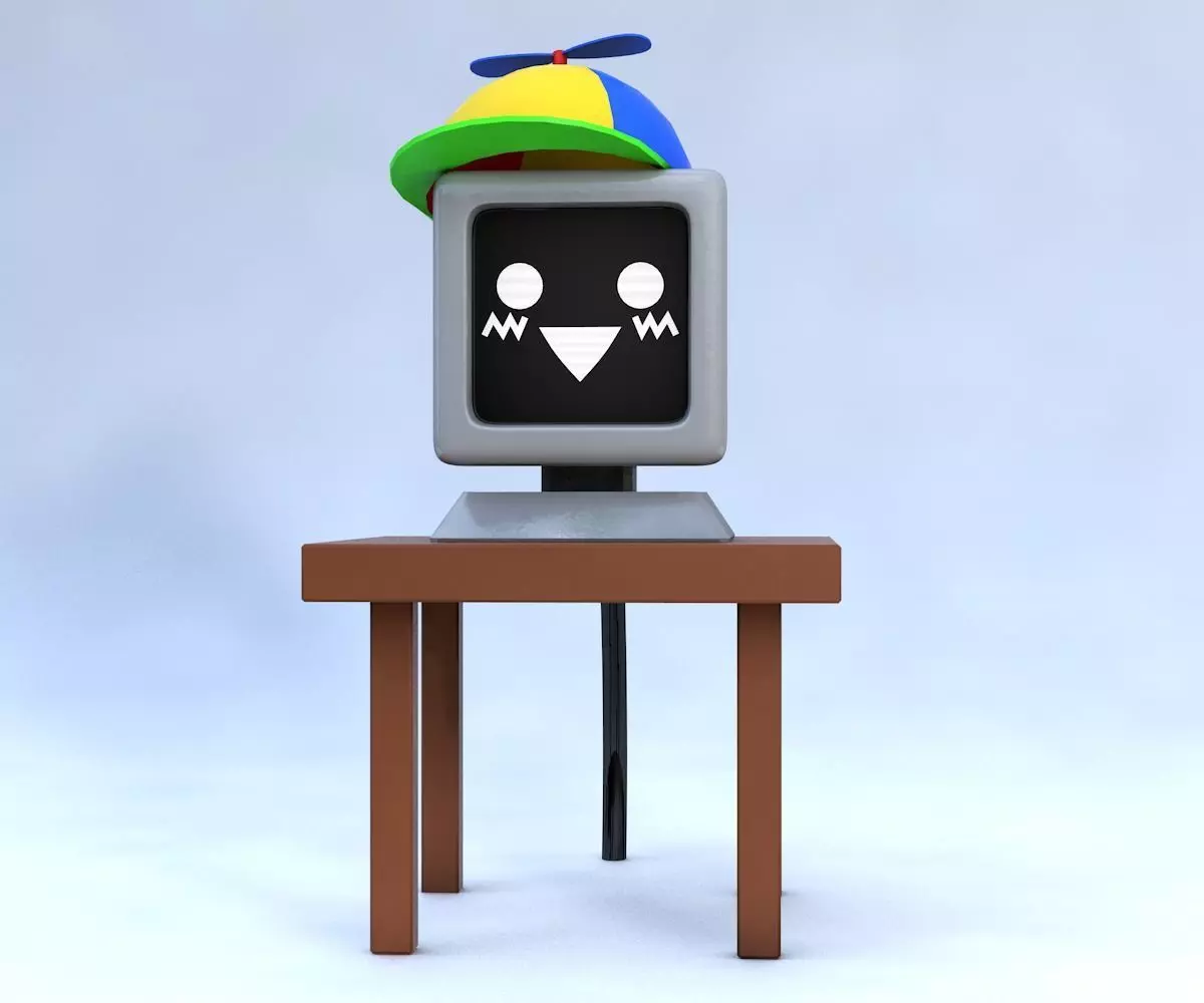 Mr Fun Computer Sprunki Incredibox 3D Character Model Low-poly 3D model_0