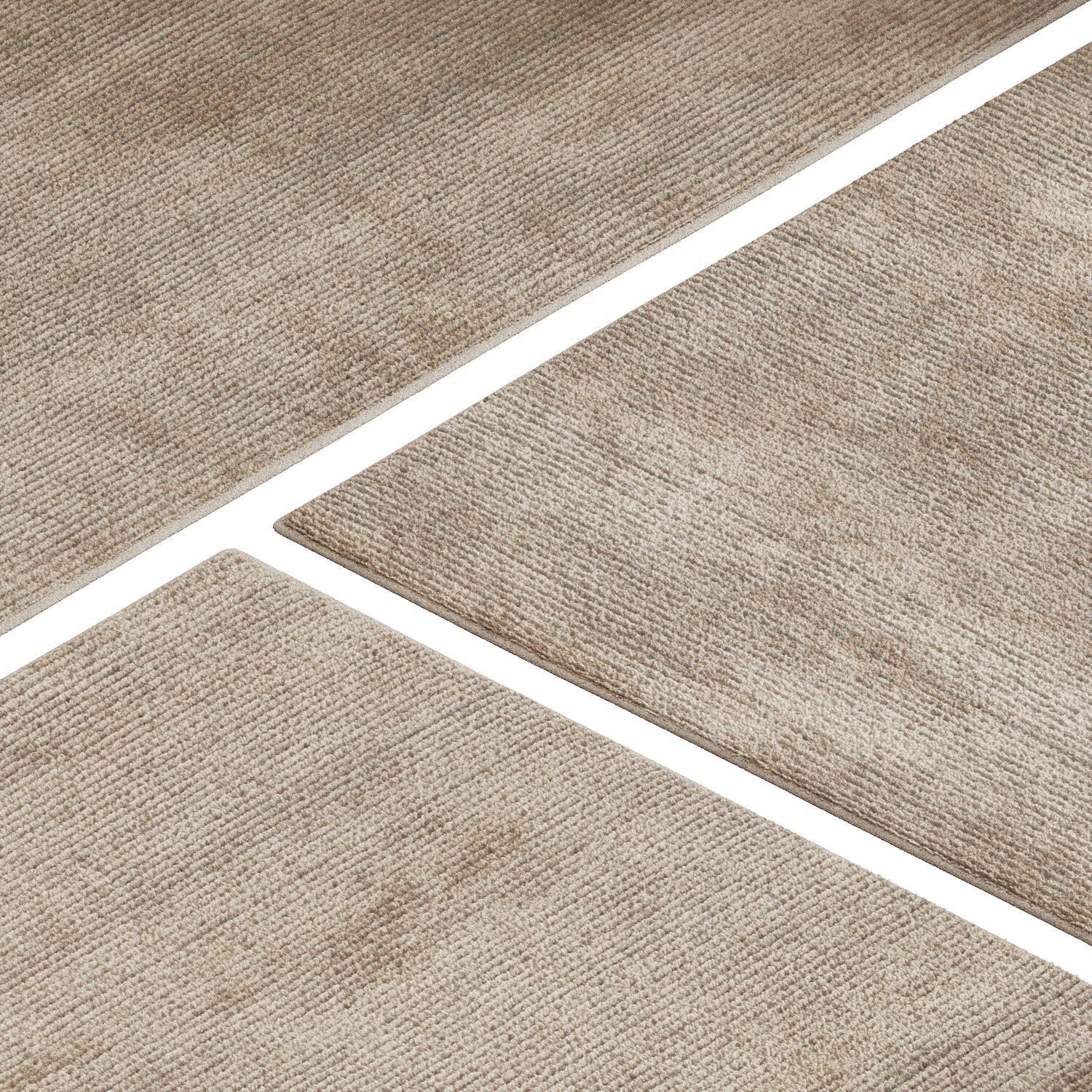 Carpet set 9101 - Wool Beige Rug - 4k 3D model_2