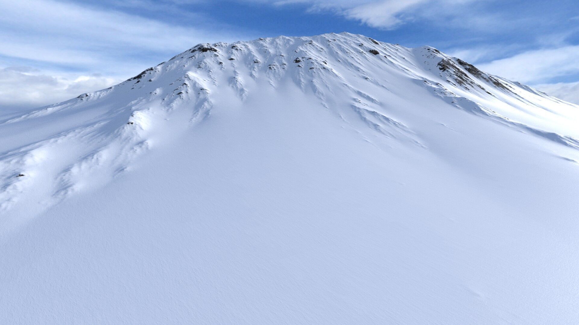 Snow Mountain 02 Low-poly 3D model_8