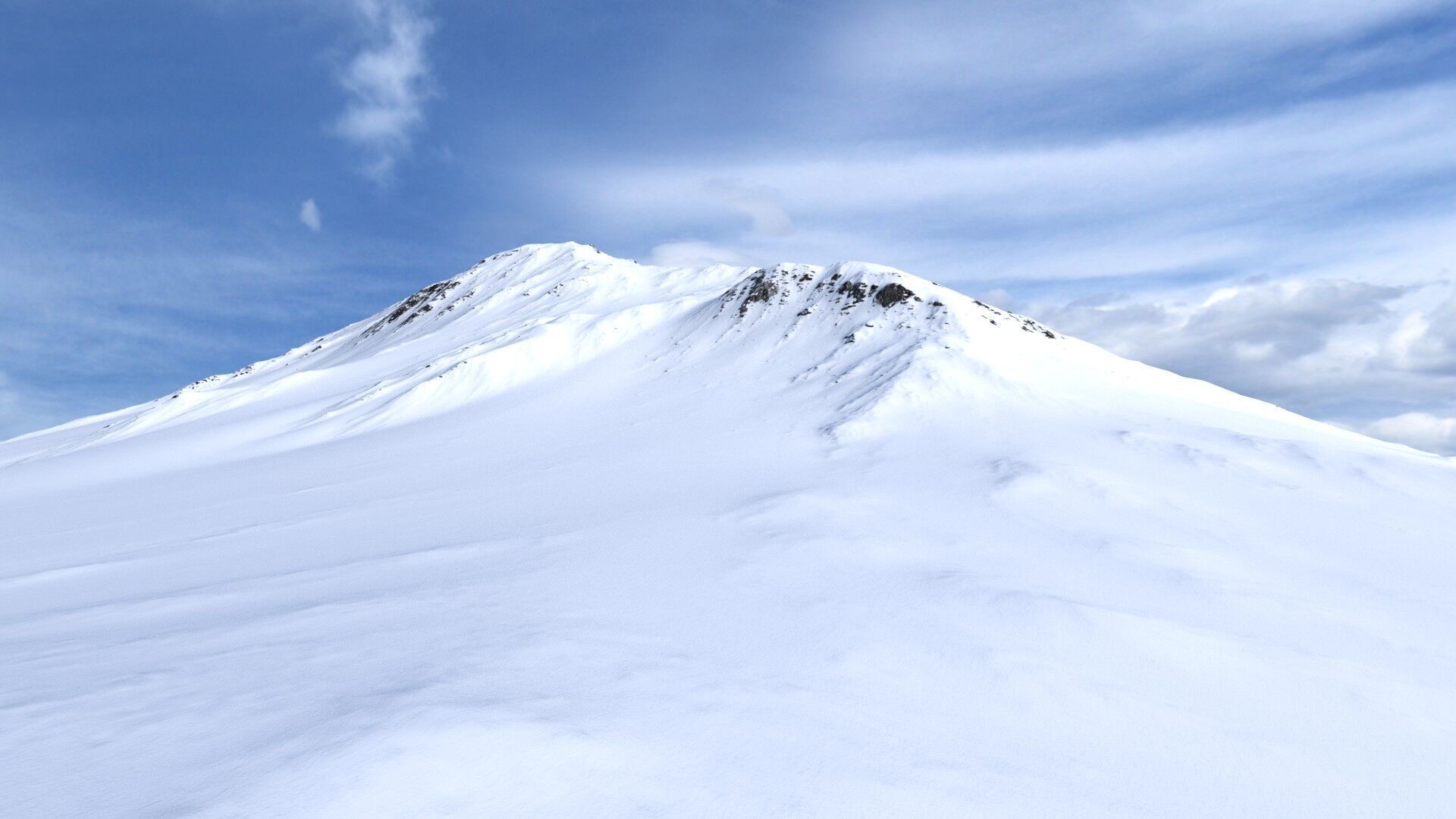 Snow Mountain 02 Low-poly 3D model_3