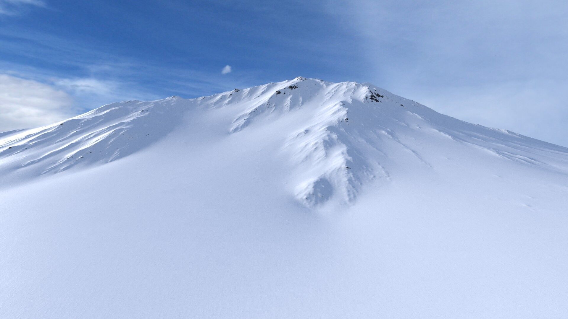 Snow Mountain 02 Low-poly 3D model_6