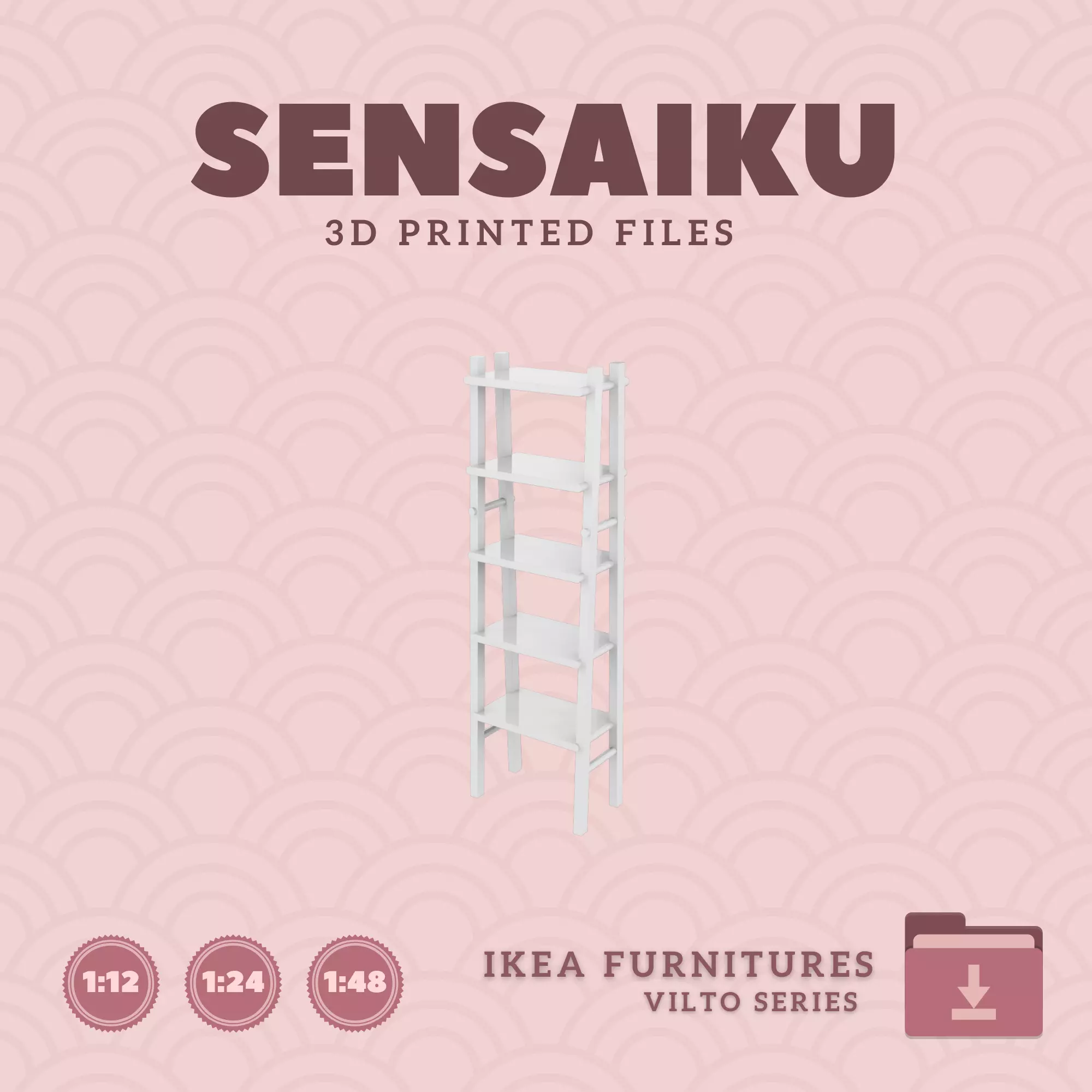 VILTO Shelf Unit for Miniature Dollhouse - IKEA - 3D Print 3D print model