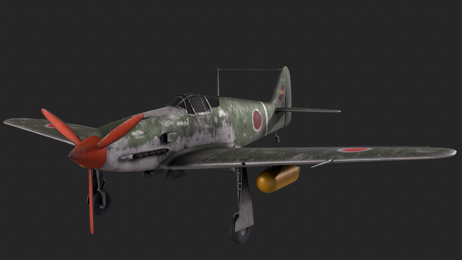 Kawasaki Ki-61-I 3D Model 3D model_4