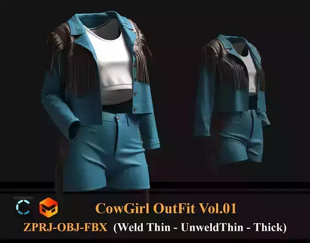 Cow Girl- Women Western Outfit Vol01 