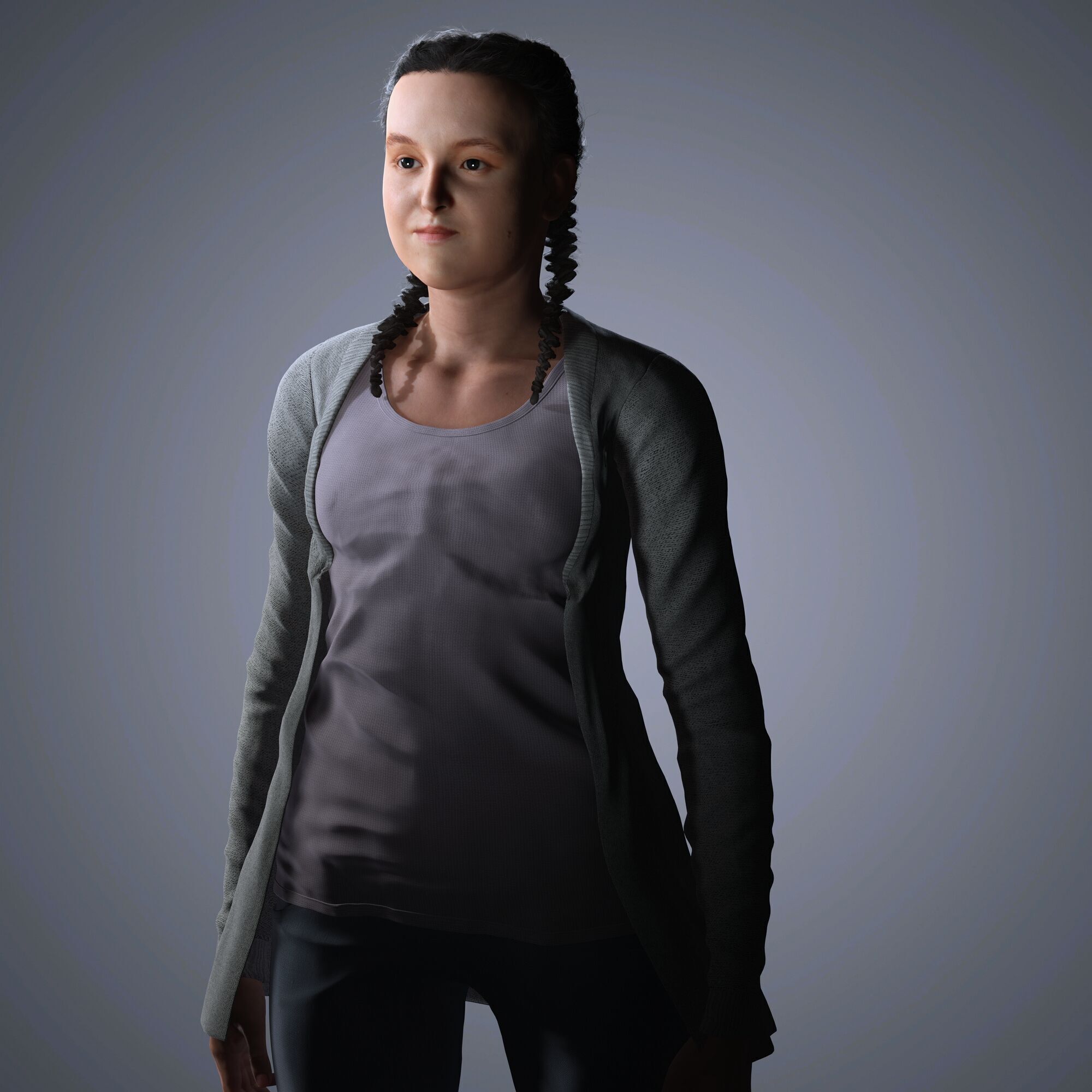 Bella Ramsey Character 3D Model Low-poly 3D model_5