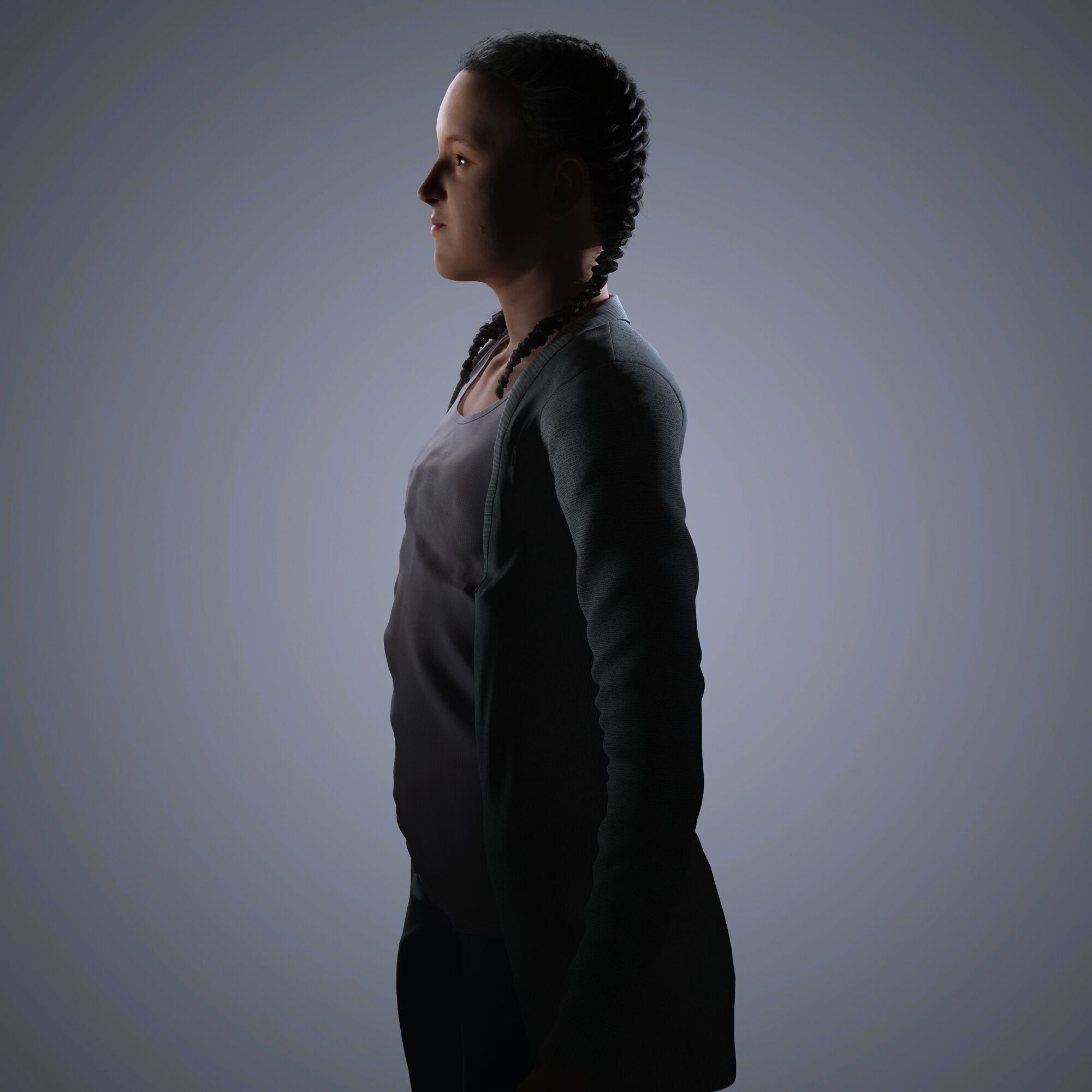 Bella Ramsey Character 3D Model Low-poly 3D model_7