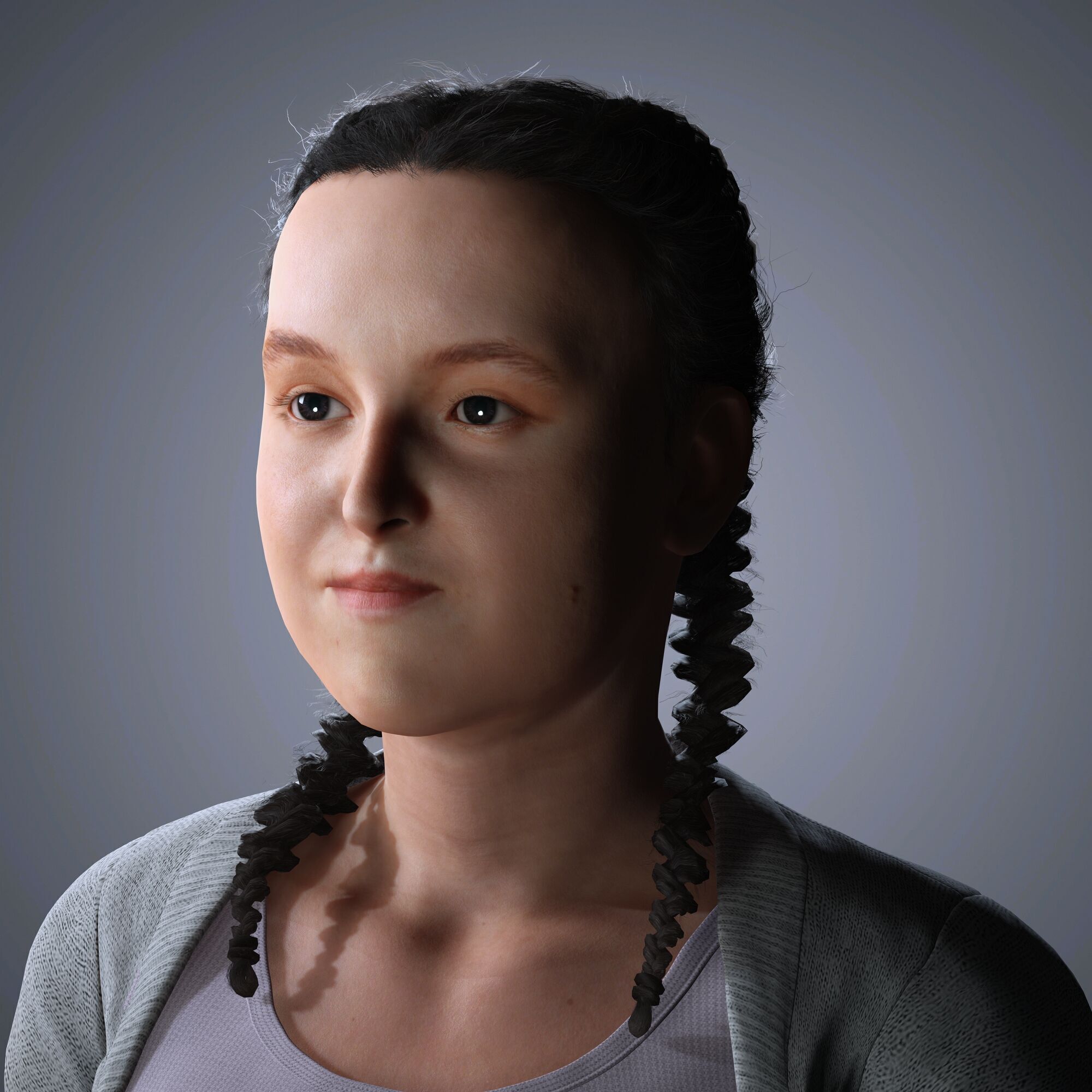Bella Ramsey Character 3D Model Low-poly 3D model_1