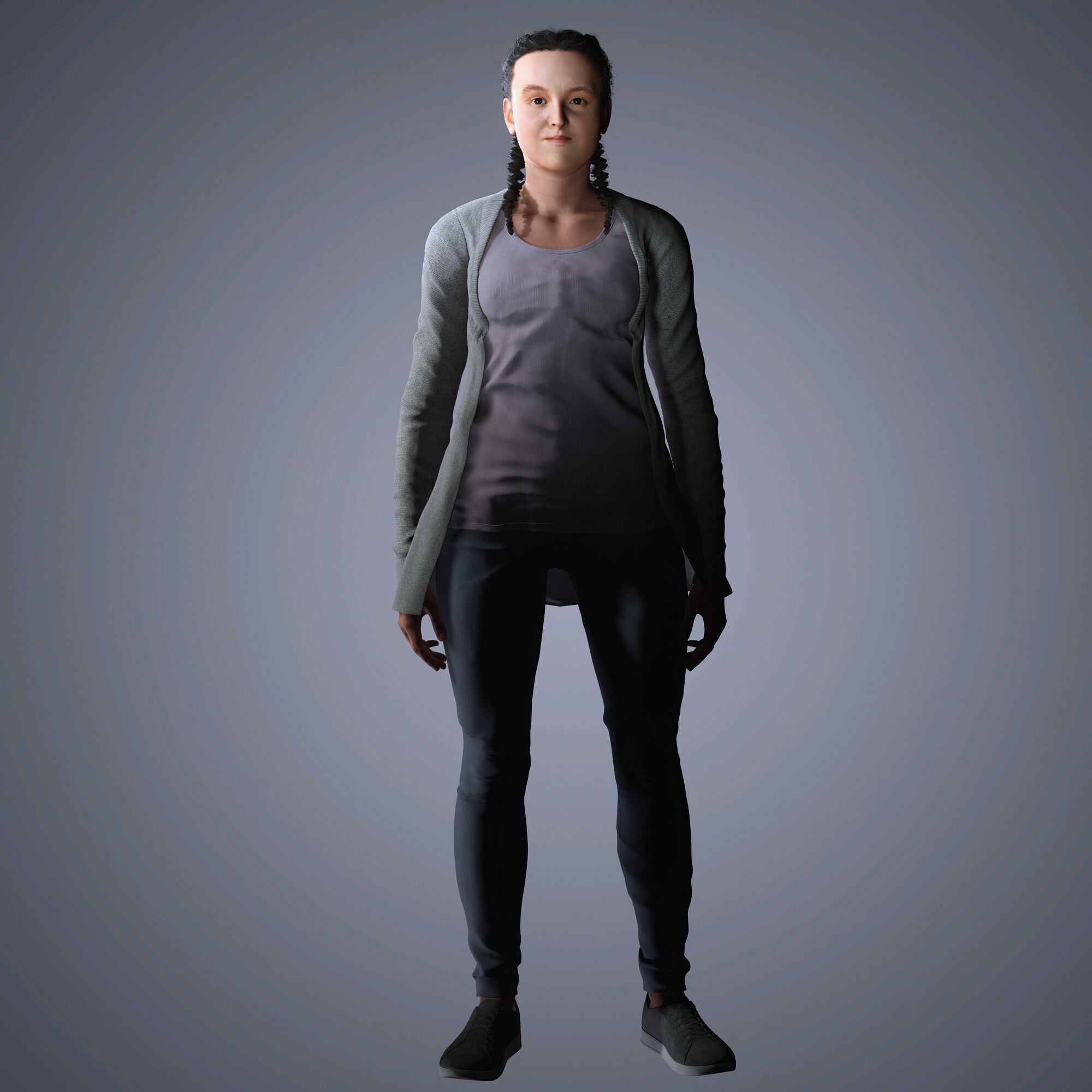 Bella Ramsey Character 3D Model Low-poly 3D model_6