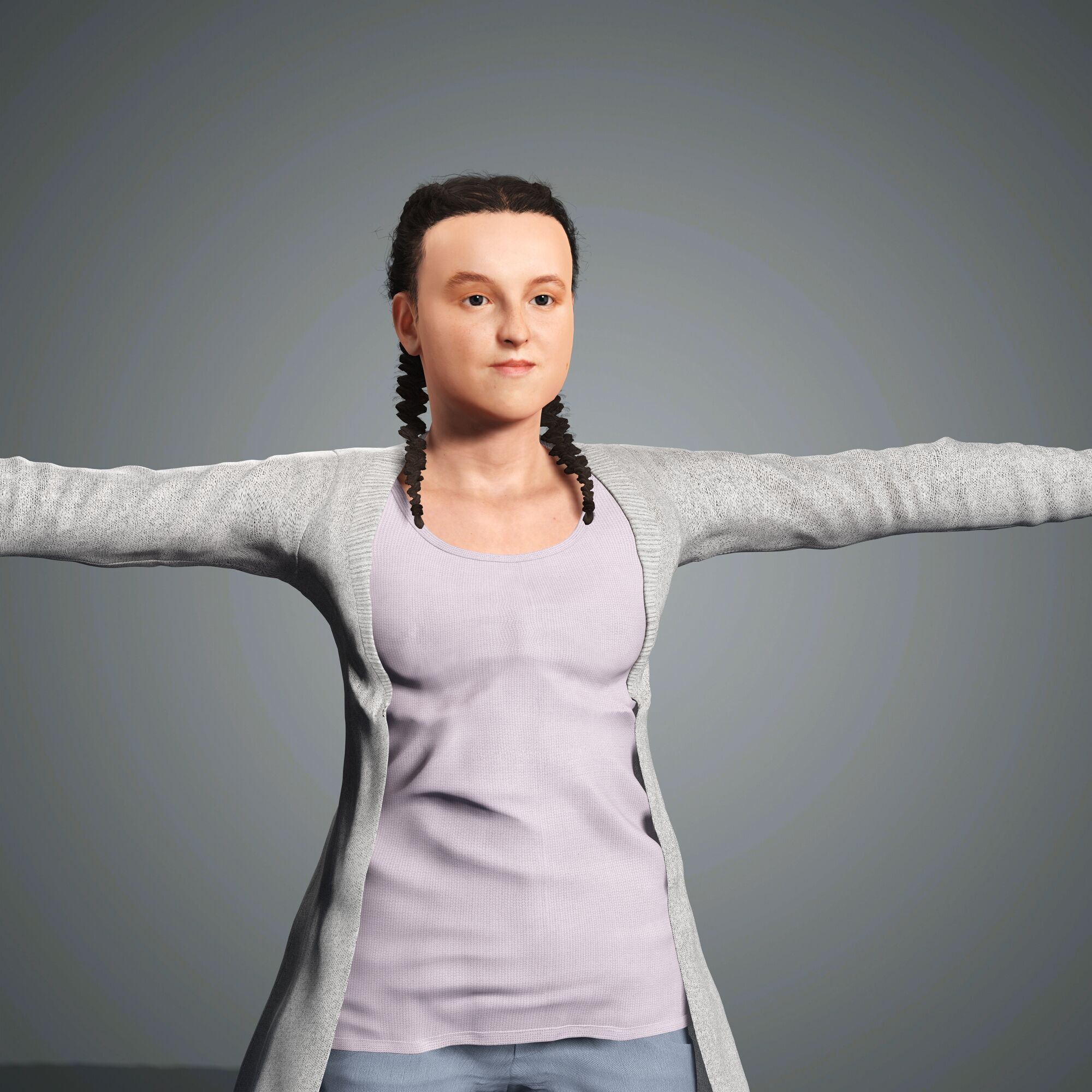 Bella Ramsey Character 3D Model Low-poly 3D model_11
